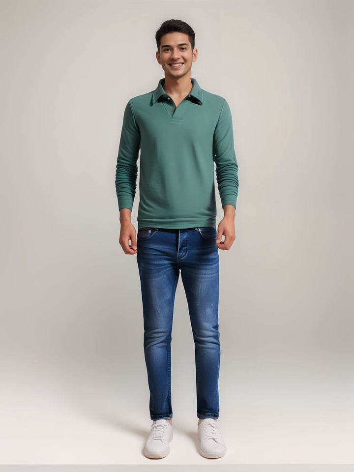 Long-Sleeve Polo Shirt