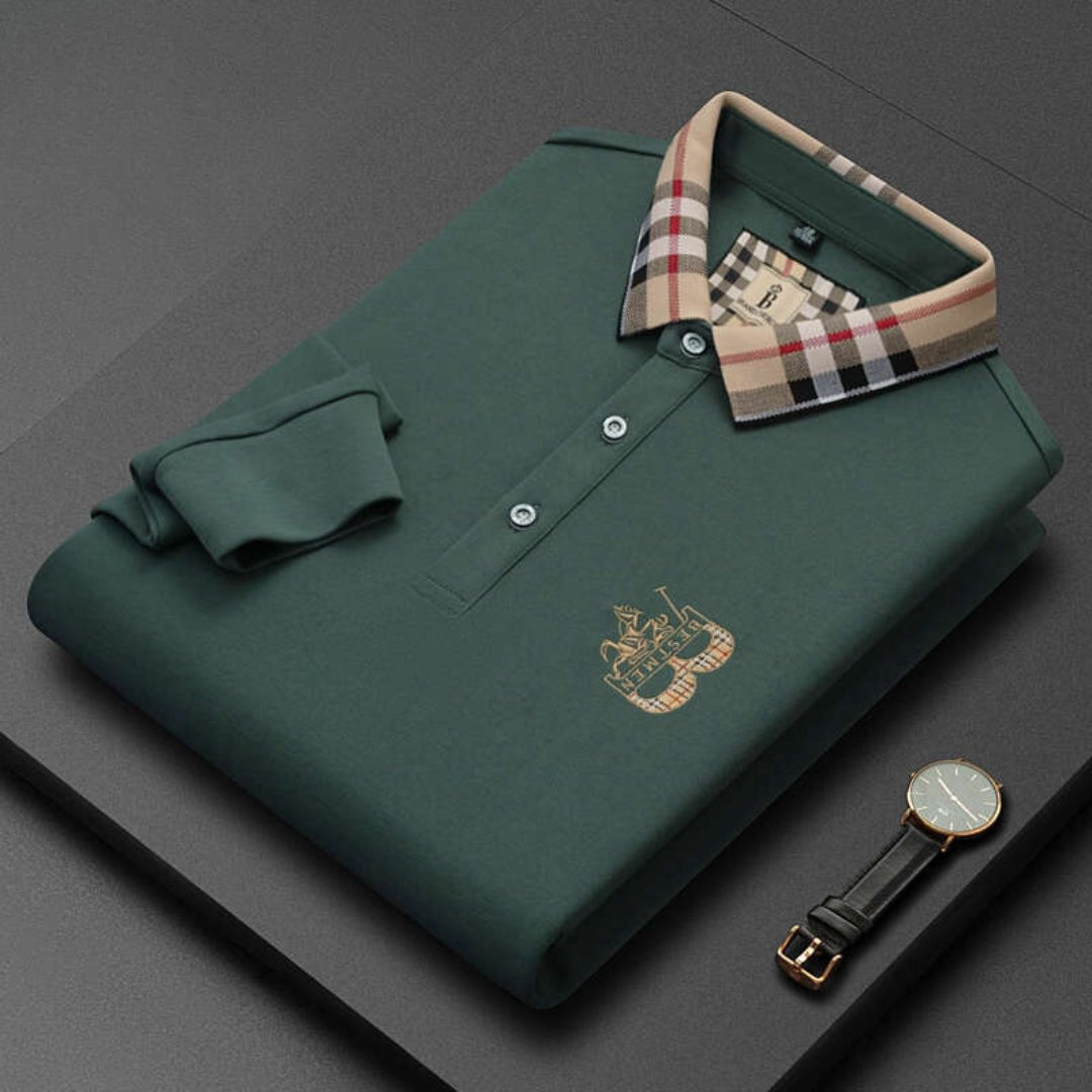 Nick™ | Men's Polo with Distinctive Collar Detail | 1+1 FREE