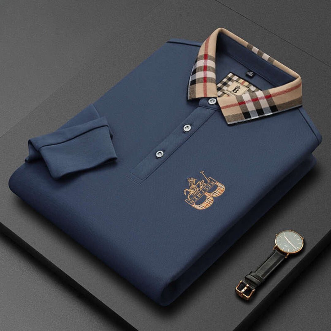 Nick™ | Men's Polo with Distinctive Collar Detail | 1+1 FREE