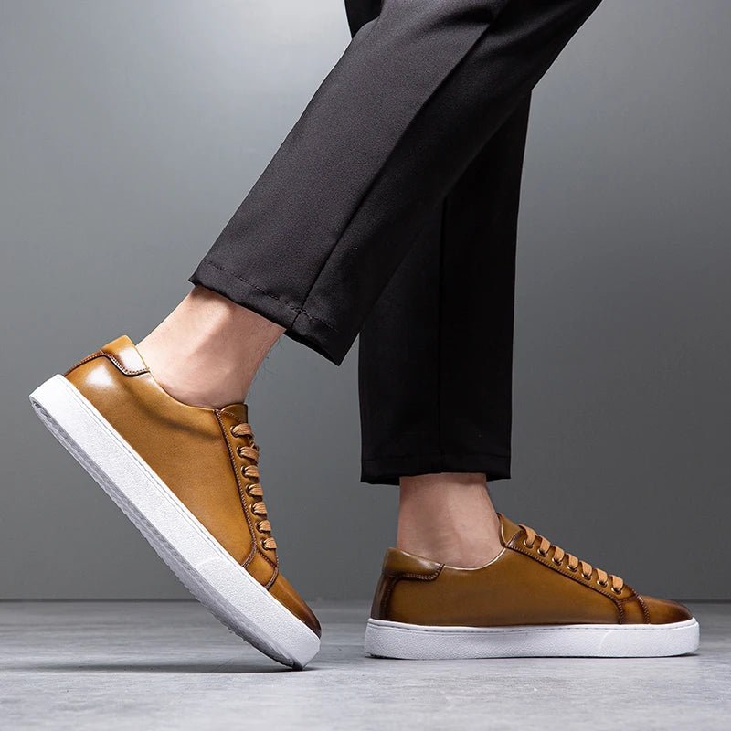 Kyle™ | Classic Leather Sneakers with a Luxurious Touch