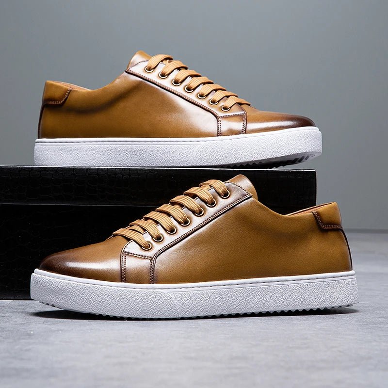 Kyle™ | Classic Leather Sneakers with a Luxurious Touch